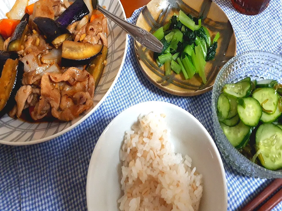 Snapdishの料理写真:豚肉と夏野菜の生姜炒め|ぽぱいさん