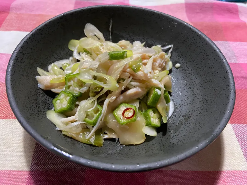 チキンとザーサイのサラダ|ハルのただ飯さん