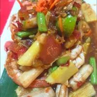 Snapdishの料理写真:lotus stem and shoot with shrimp|buayさん