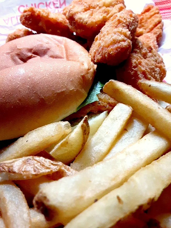 Wendys Burger, Fries, and Spicy Chicken Nuggets|Hannah Muscaraさん