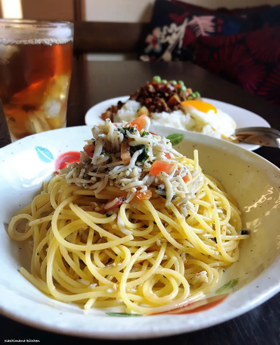 Snapdishの料理写真:しらすのオイル漬けパスタ|Kashimanakitchenさん