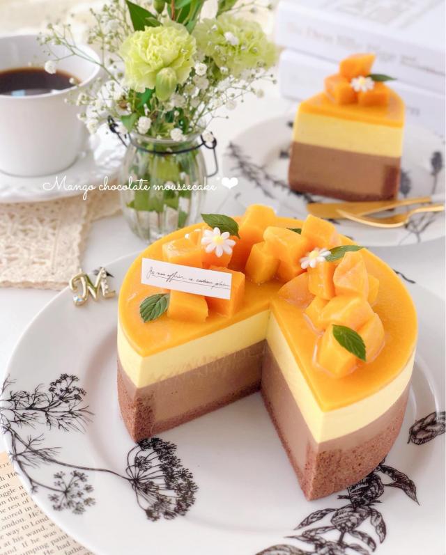 チョコっとマンゴームースケーキ/moe | Snapdish[スナップ