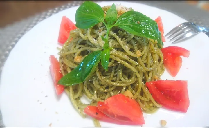 手作りジェノベーゼソース
   冷製パスタ🍝|びせんさん