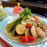 焼き浸し素麺😋✨