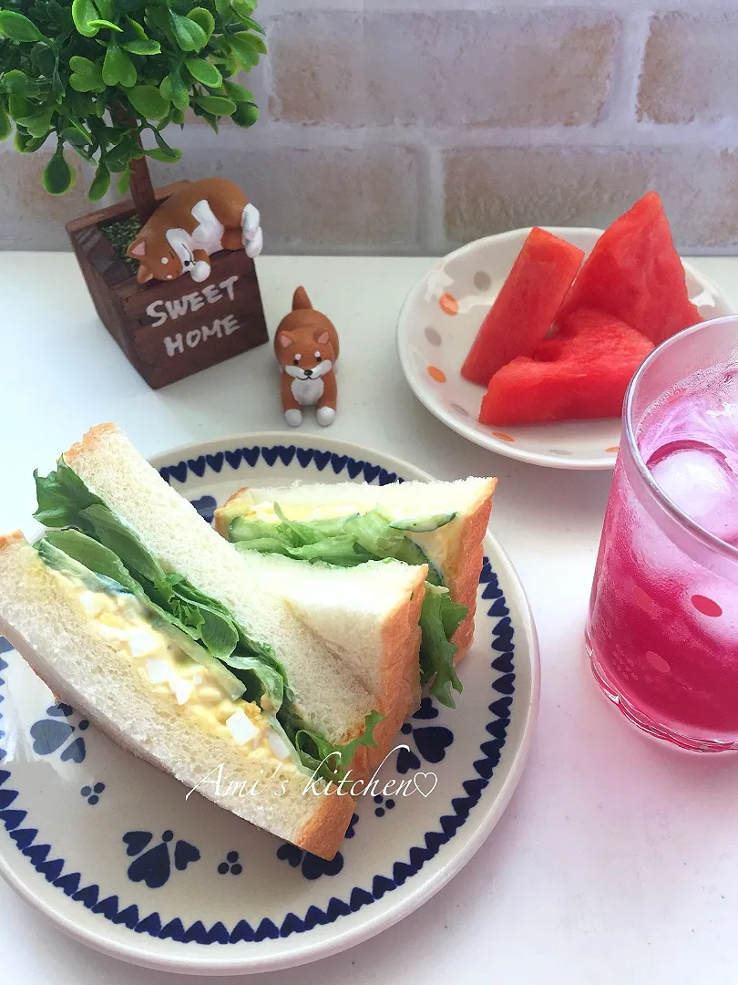 Snapdishの料理写真:たまごサンド😆🥪|あみさん