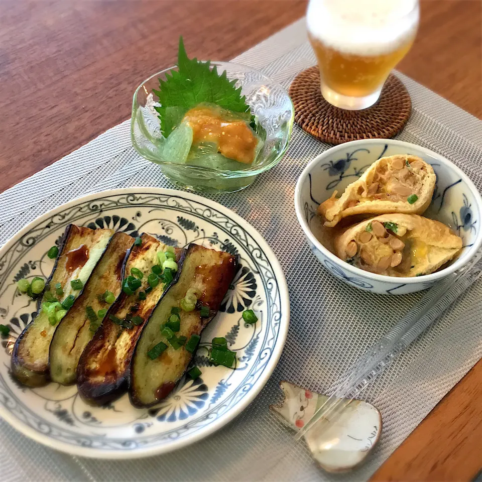 なすのソテー
さしみこんにゃく
納豆巾着|𓇼 Ⓢ Ⓗ Ⓘ Ⓝ Ⓞ Ⓑ Ⓤ 𓇼さん