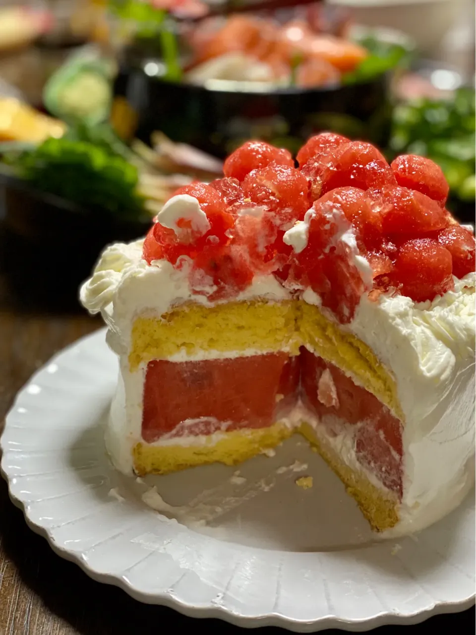 Snapdishの料理写真:スイカケーキ🍉|富士子🍒🐰🍓さん