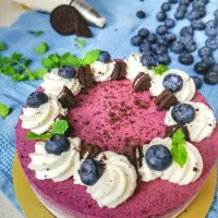 Blueberries No-bake Cheesecake