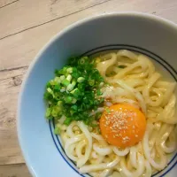 Snapdishの料理写真:昨日のお昼の釜玉♨|ワビスケさん