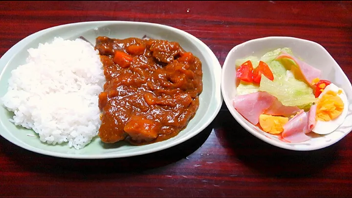 ７月１９日　カレー　サラダ|いもこ。さん