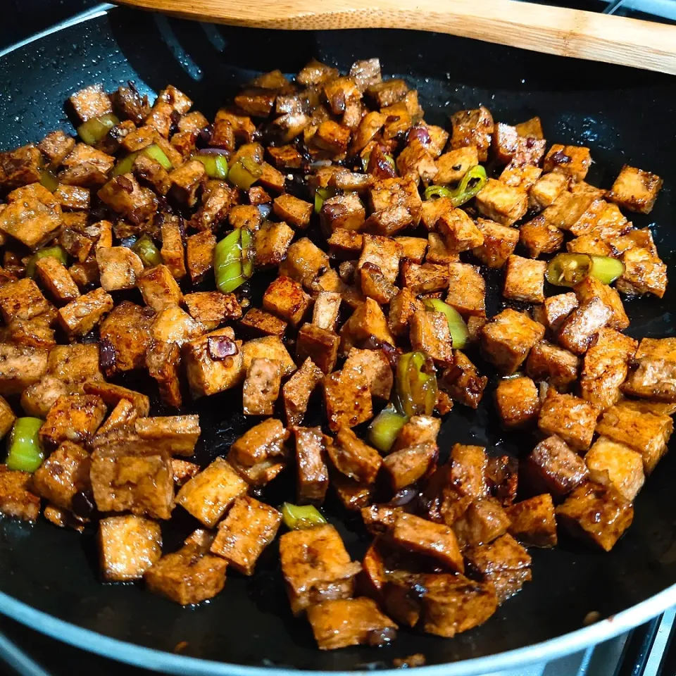 DINNER: spicy stir-fried tofu|shehphさん