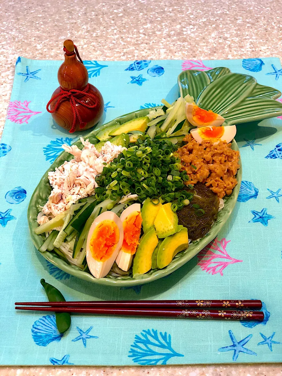 ねばねばタンパク質たっぷりぶっかけ素麺❣️|Mayumiさん