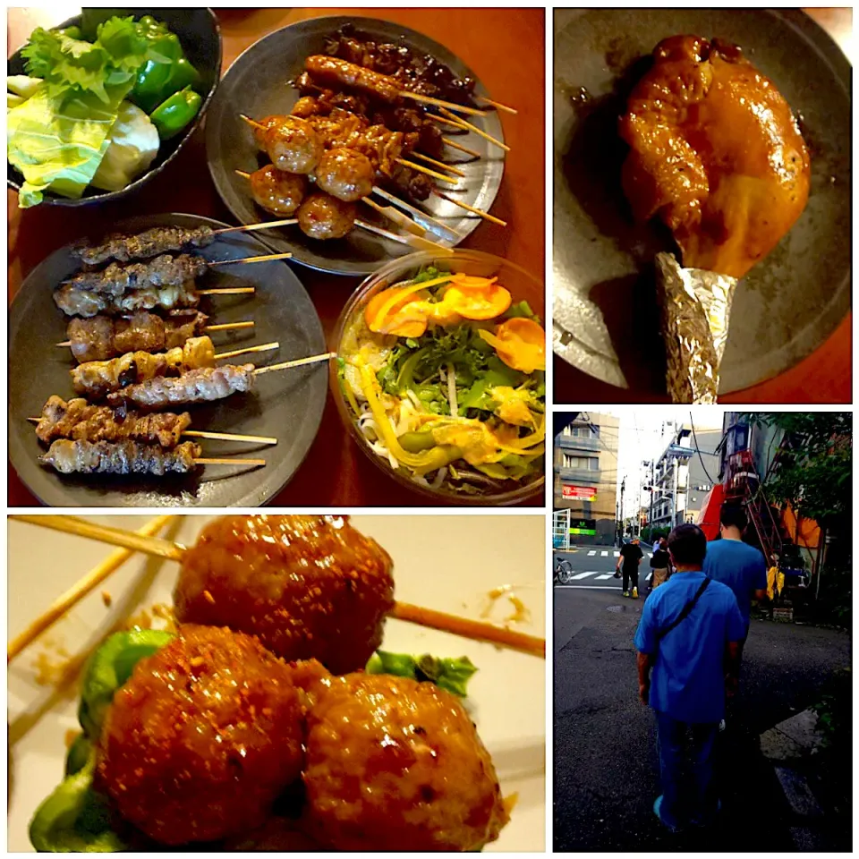 Today's dinner🍴 ｷｬﾍﾞﾂ･ｴｼｬﾚｯﾄ･ﾋﾟｰﾏﾝ･お野菜たっぷりｻﾗﾀﾞ･美味しい焼き鳥屋さんの焼き鳥<ﾀﾚ>ﾚﾊﾞｰ･ｺﾘｺﾘ軟骨つくね･お野菜たっぷりつくね･鶏皮<塩>豚ﾀﾝ･ﾚﾊﾞｰ･ぼんじり･かしら･ももﾆﾝﾆｸ･白飯･鶏白湯ｽｰﾌﾟ|🌈Ami🍻さん