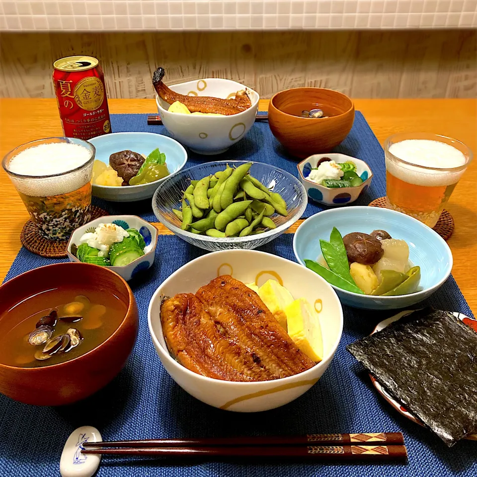 土用の丑の日の晩ごはん|むぎこさん