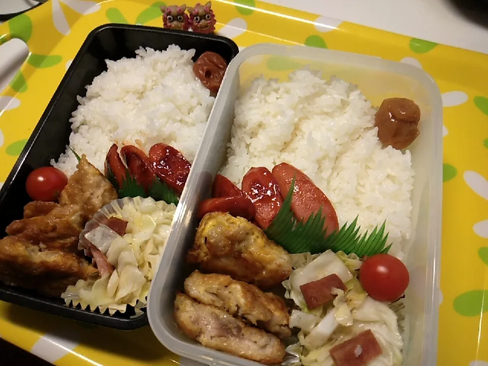 夫の弁当、息子の弁当|みどりさん