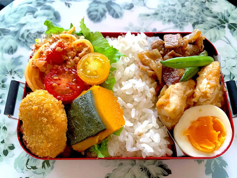 Snapdishの料理写真:【中1男子弁当】すき焼き風弁当|まりっぺさん