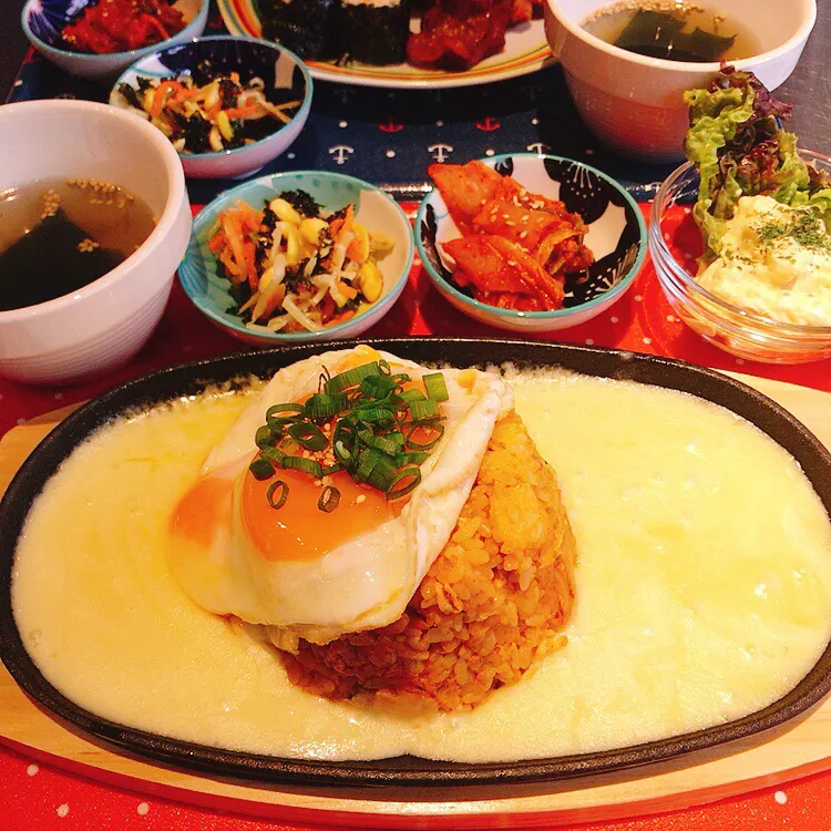 チーズキムチチャーハン定食🇰🇷|ちゃみこさん