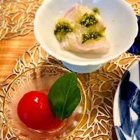 Snapdishの料理写真:カプレーゼと鯛のカルパッチョ|kctreeさん