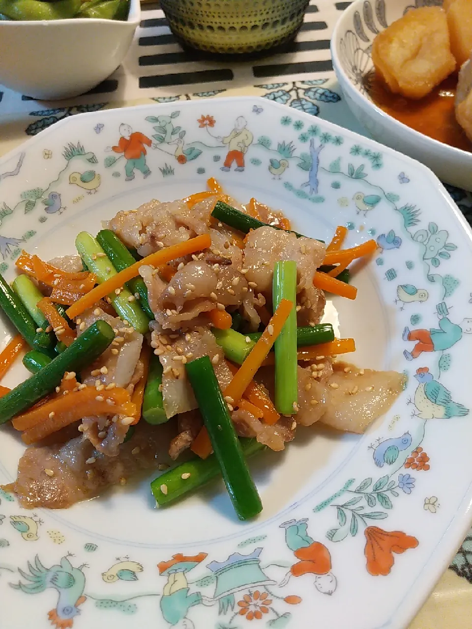 豚バラ肉とにんにくの芽の炒め物|sumireさん