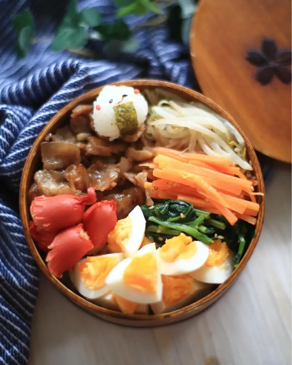 ビビンバとこにぎりのお弁当|ゆいか＊さくママさん