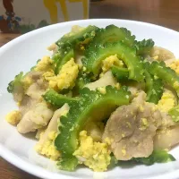 鶏モモ肉で豆腐なしのゴーヤチャンプル|やないゆいさん