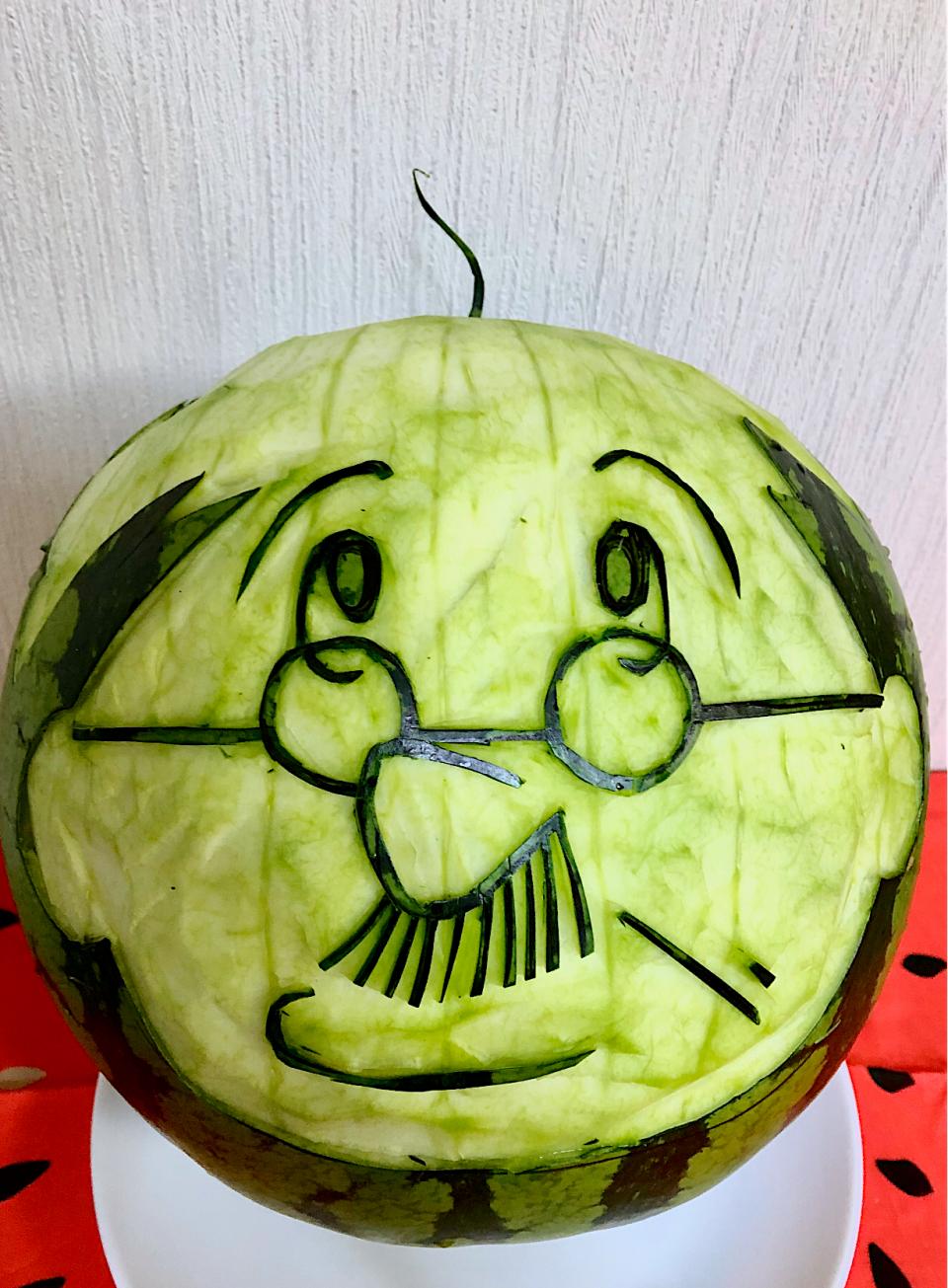 スイカ🍉で波平さん😂