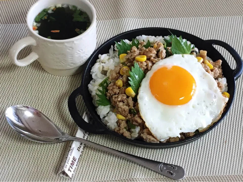 和風ガパオライス～昼食|チムニーさん