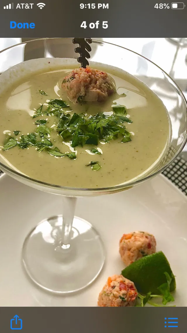 Corn Vichyssoise with Lobster Meatballs|Christine pavelkaさん