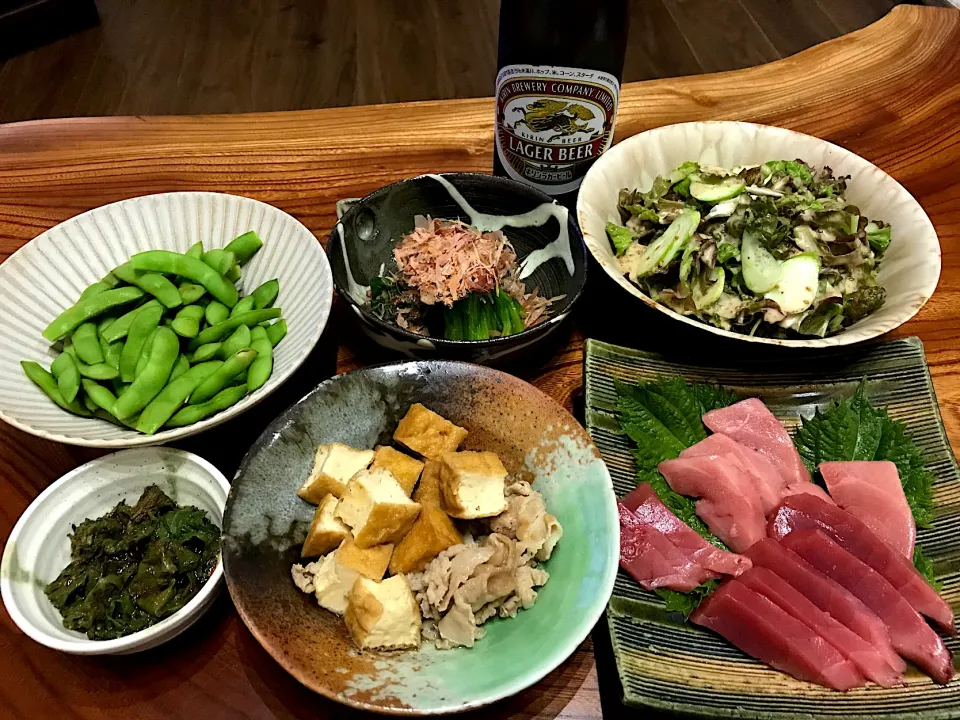 Snapdishの料理写真:2020.7.23 インドマグロのお刺身🍻🍻🍻|ゆみずさん