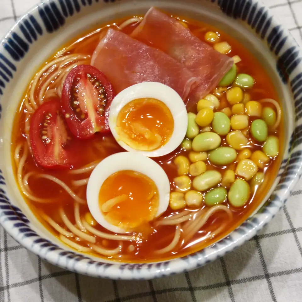 Snapdishの料理写真:トマトラーメン|麻紀子さん