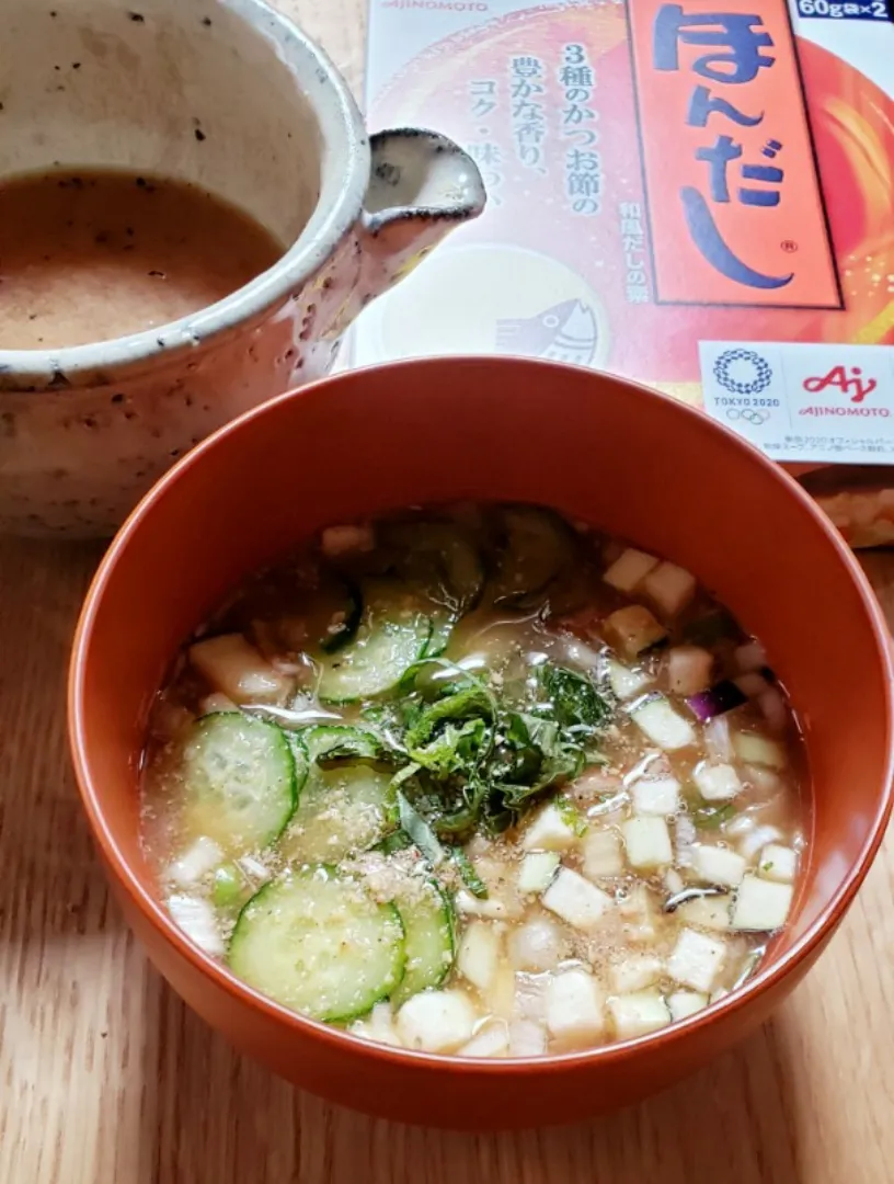 Snapdishの料理写真:冷汁～焼き味噌と香味野菜♪|KINOKOさん