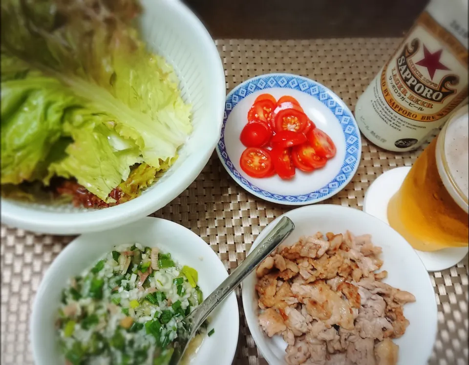 豚肉とネバネバ香味野菜のレタス包み|mint.sさん