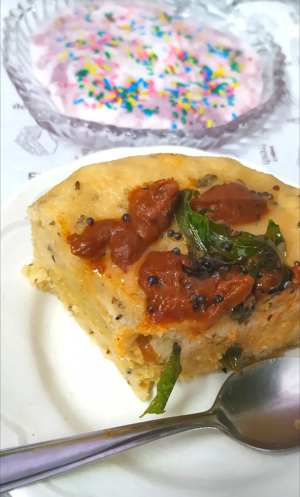 savory cake and sweet blueberry yoghurt😍|愛子さん