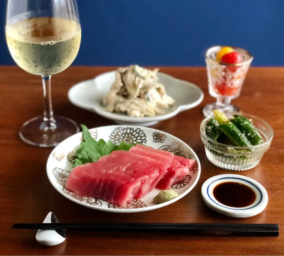 鮪のお刺身でおうち居酒屋　Tuna sashimi|マユマユさん