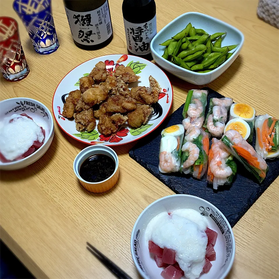 Snapdishの料理写真:夕食|ツインうさぎさん