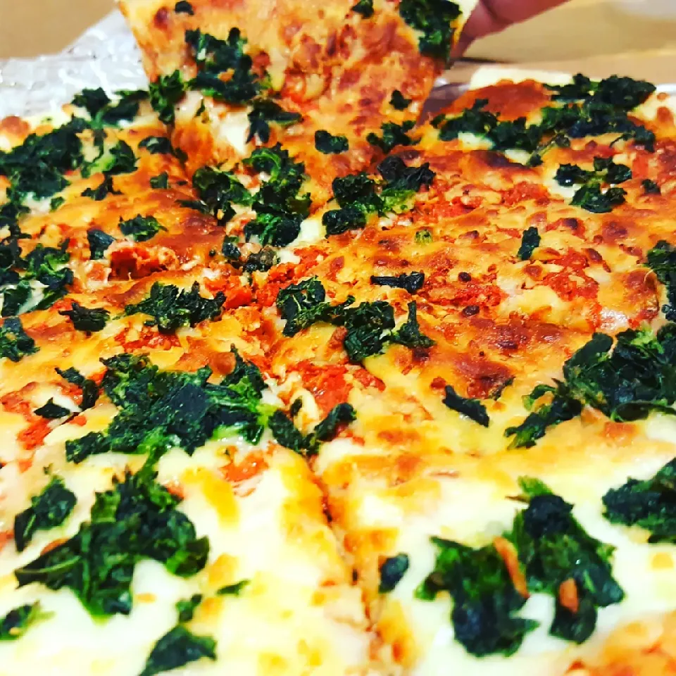 spinach pizza|Tonyさん