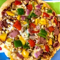 Snapdishの料理写真:BbQ chicken pizza|Tasmiah Tahseenさん