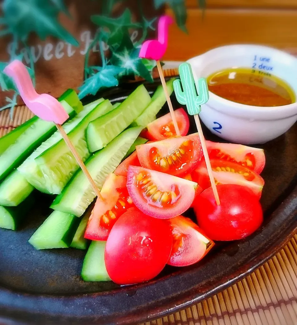 Snapdishの料理写真:バーニャカウダで野菜|ポコさん