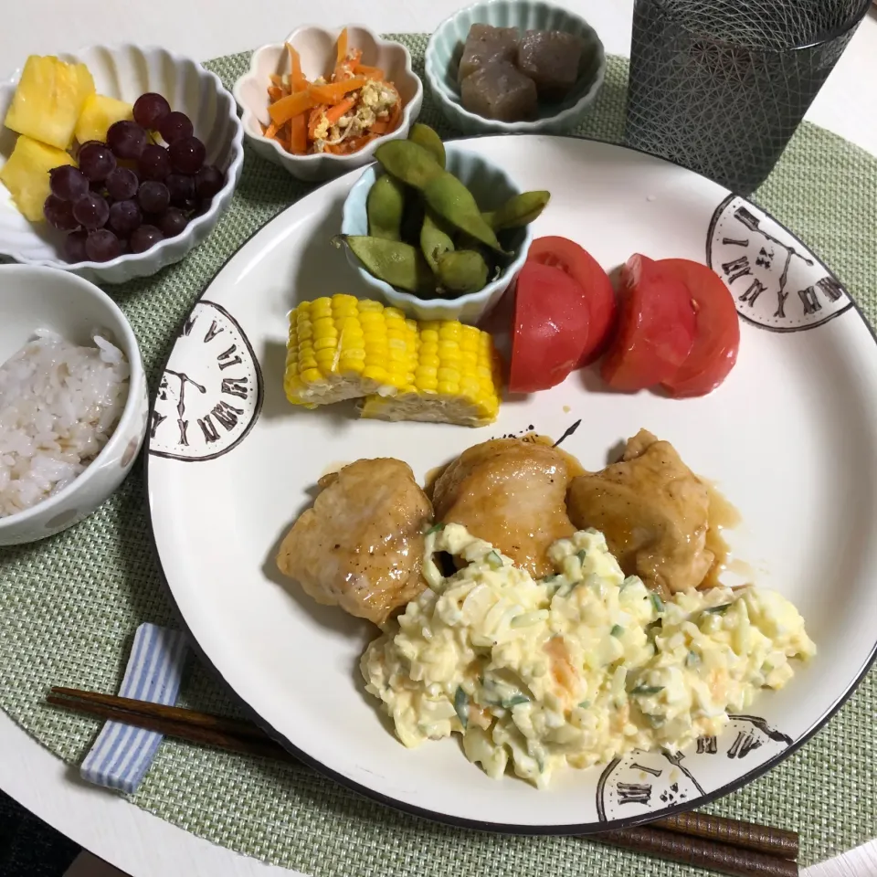 7/25晩ご飯：鶏むね肉でチキン南蛮風|ななみんさん