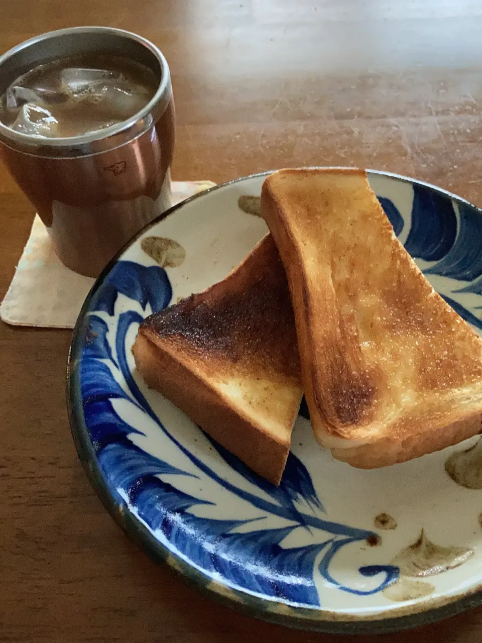 金の食パンバタートースト　アイスオーレ|なつこいっきママさん