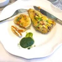 Lemon Chicken and Potato Cake with Mint Chutney|Isabelleさん