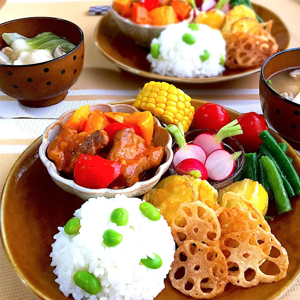 おひるのワンプレートごはん🍚🥢*･|mou mouさん