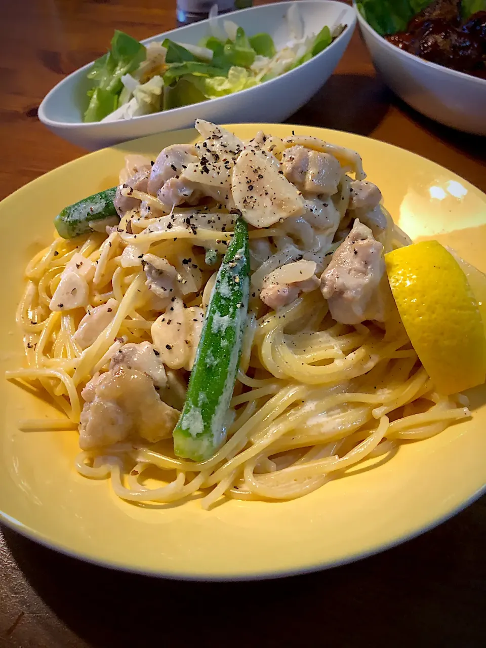 7/26の夕食　クリームパスタ|yoneさん