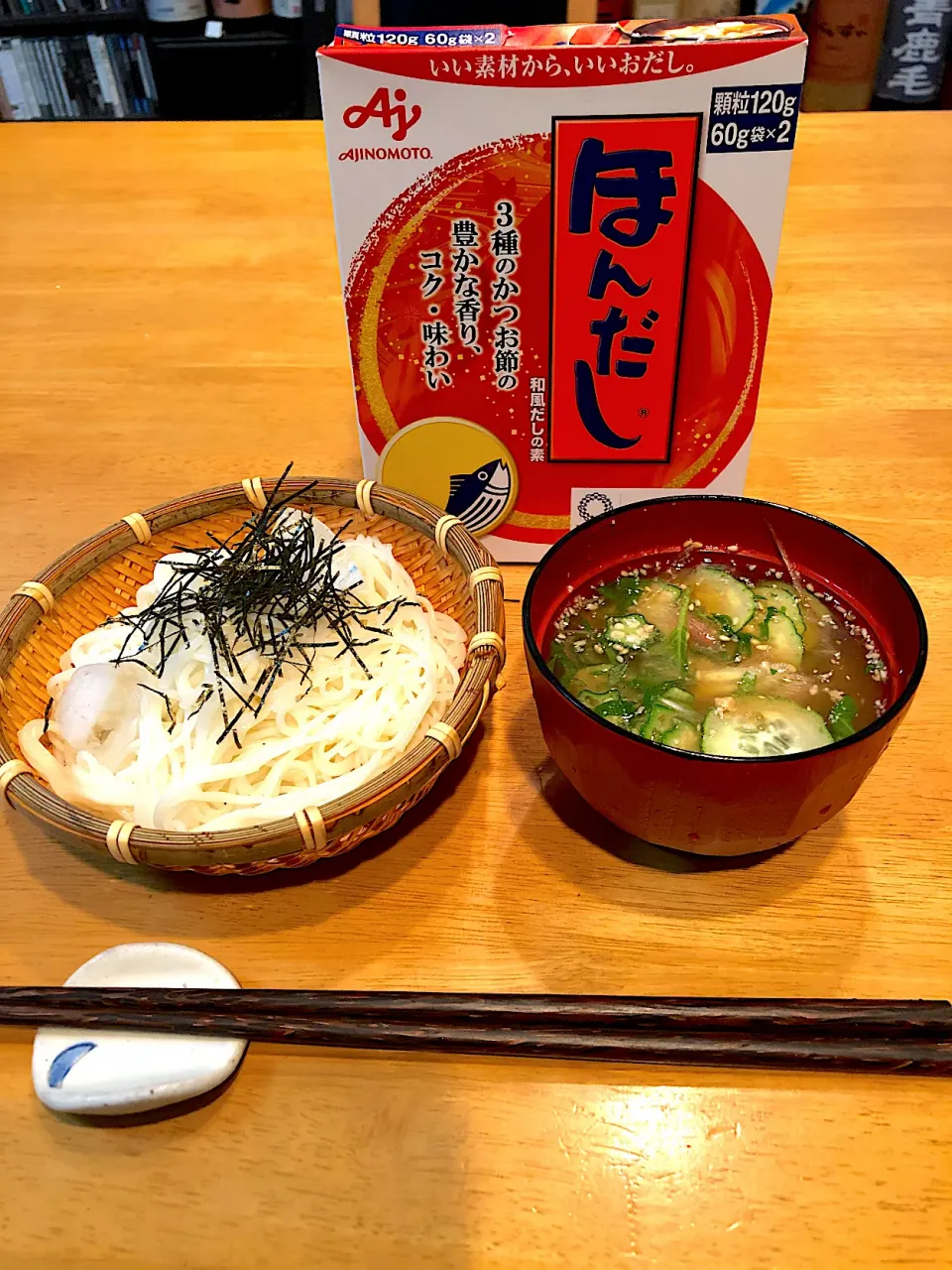 Snapdishの料理写真:宮崎冷汁風のつけ汁で素麺|めぐみさん