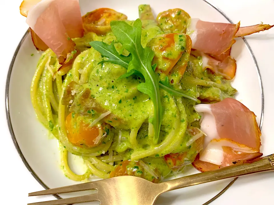  Spagetti alla arugula pesto|Rjさん