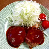 いつものハンバーグ😋|^_^みやままさん