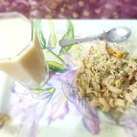 white sauce pasta with mango shake|Aps10さん