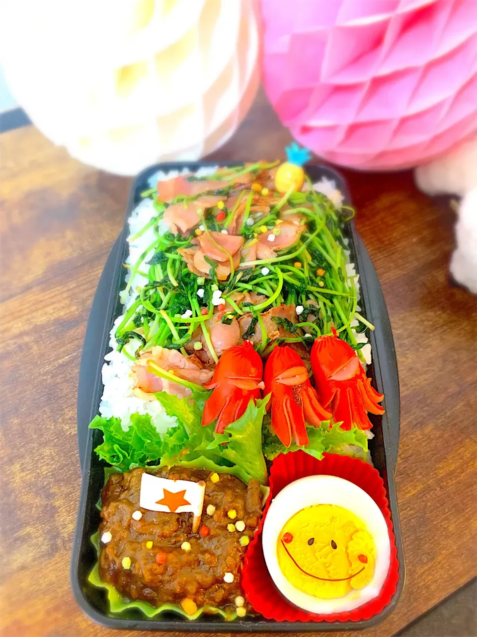 #のっけ弁 
 #息子弁当 
 #1週間始まり 
#豆苗
 #いってらっしゃい🙋‍♀️|Yukaさん