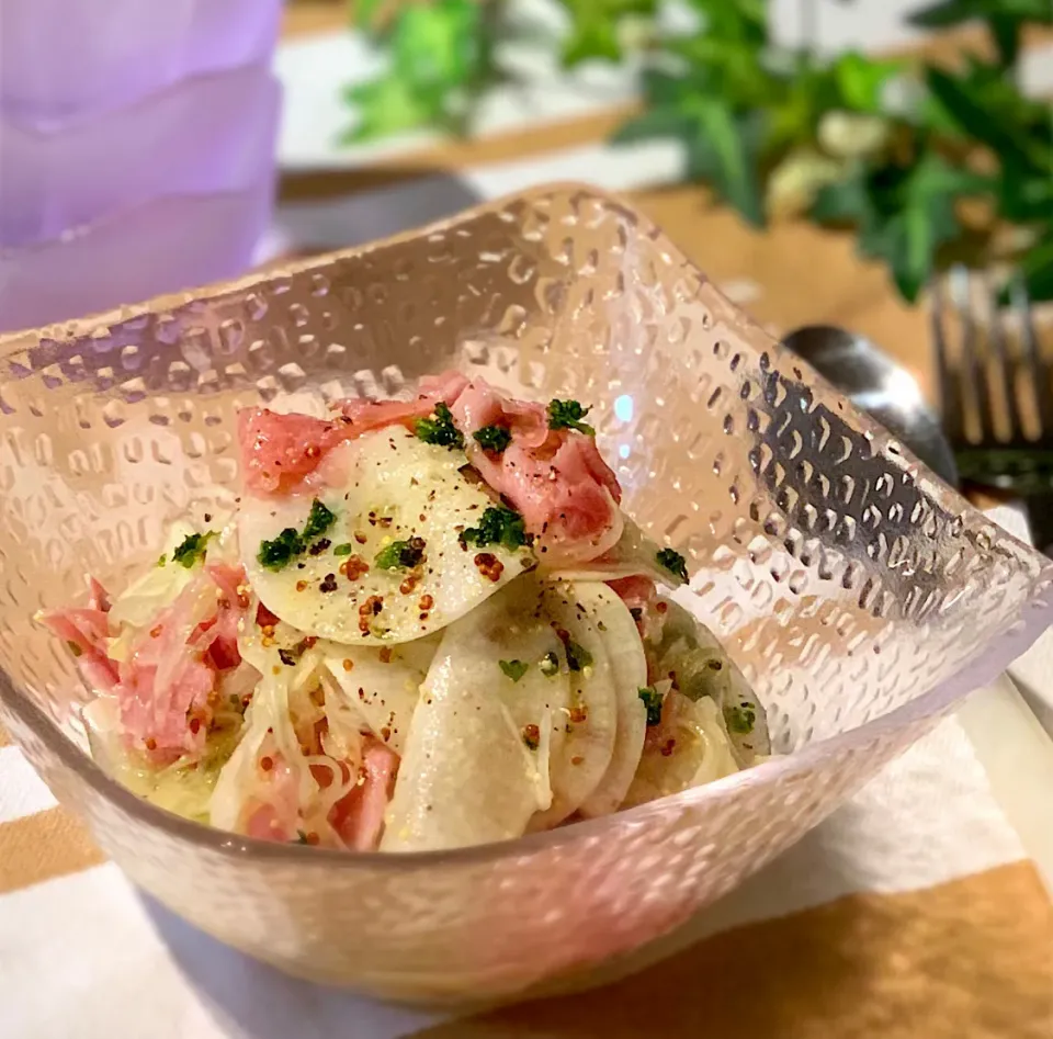 Snapdishの料理写真:激リピ😆あゆ♡の料理 生ハムと大根のマリネ❥❥らでぃっしゅぼーや｢ぱれっと8種｣より|あゆさん