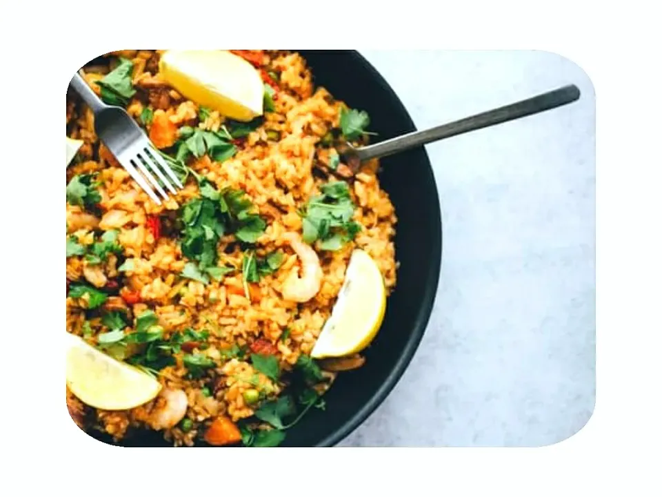 fried rice with lemon peppered tossed vegetables|Priyankaさん